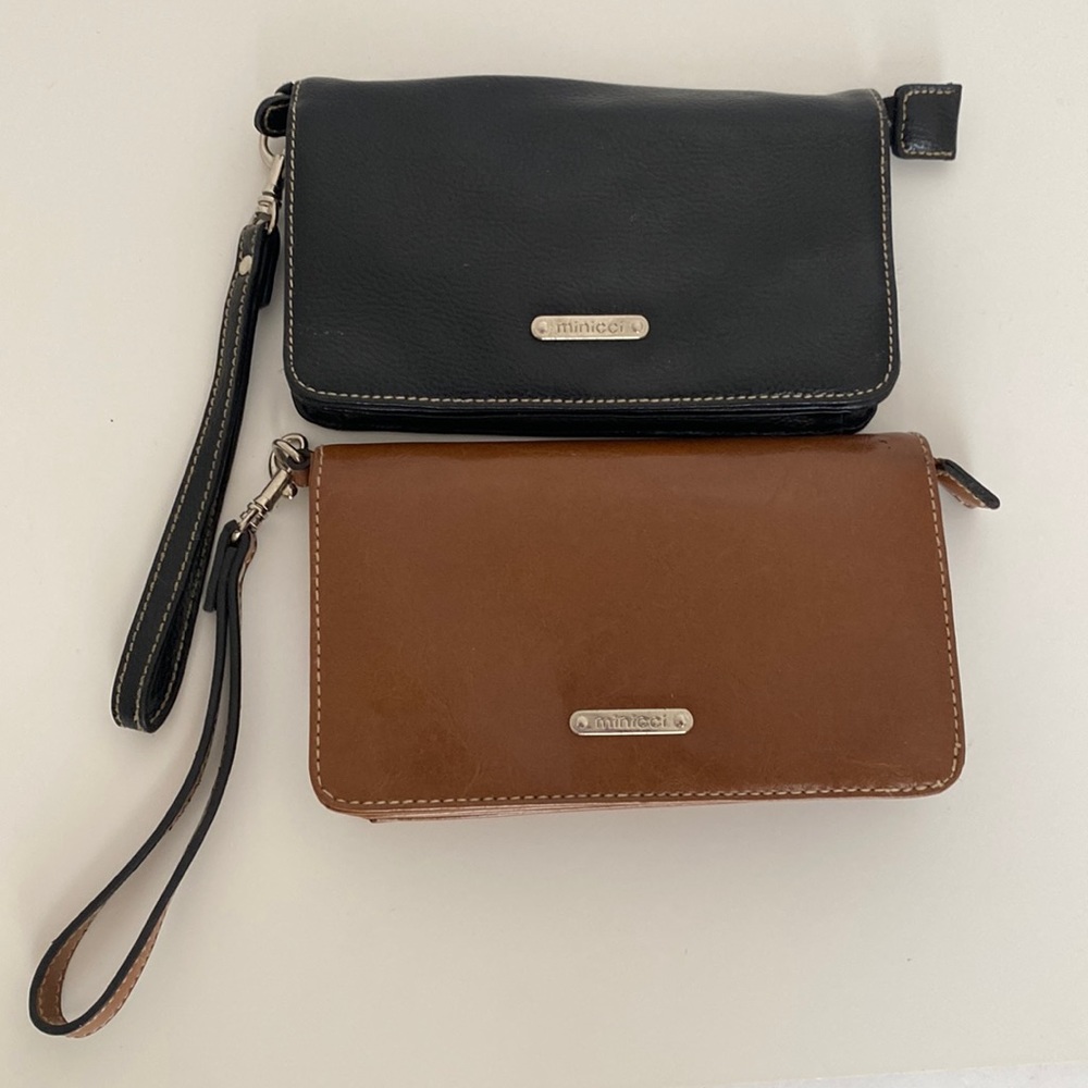 Minicci Black & Brown Clutch Set.